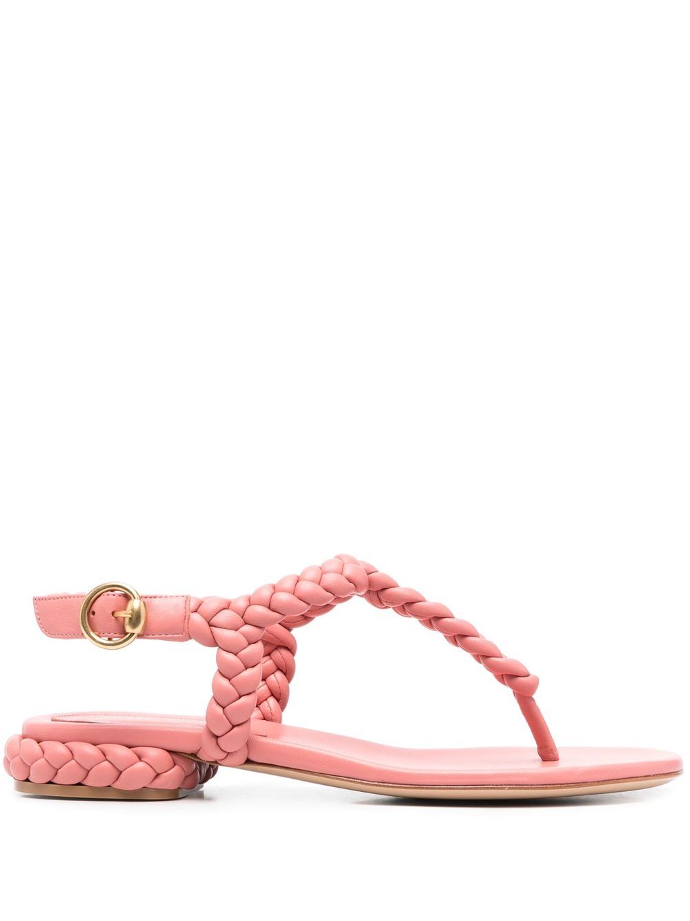 Braided-strap flat sandals - Pink