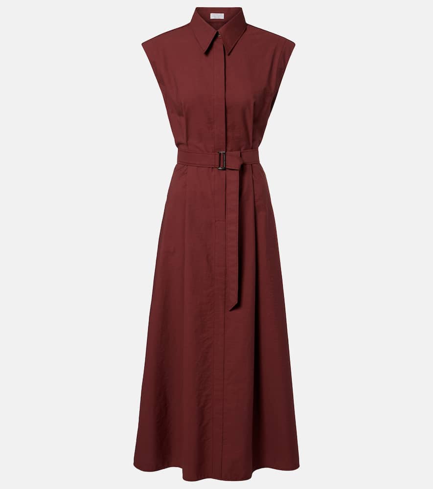 Monili cotton-blend midi dress