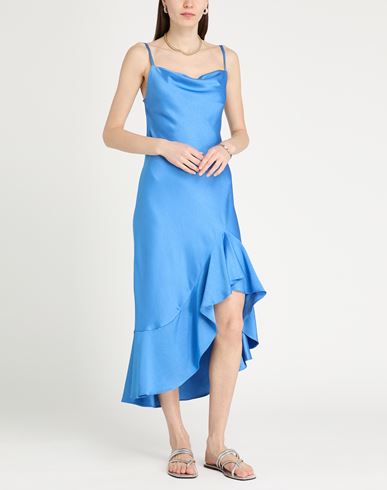 Woman Midi dress Azure Size 10 Polyester