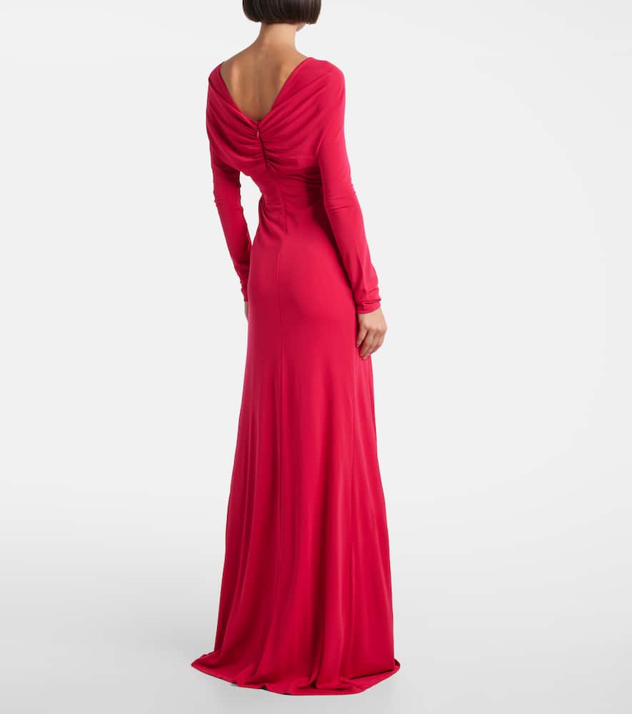 Arced Palm cutout gathered gown