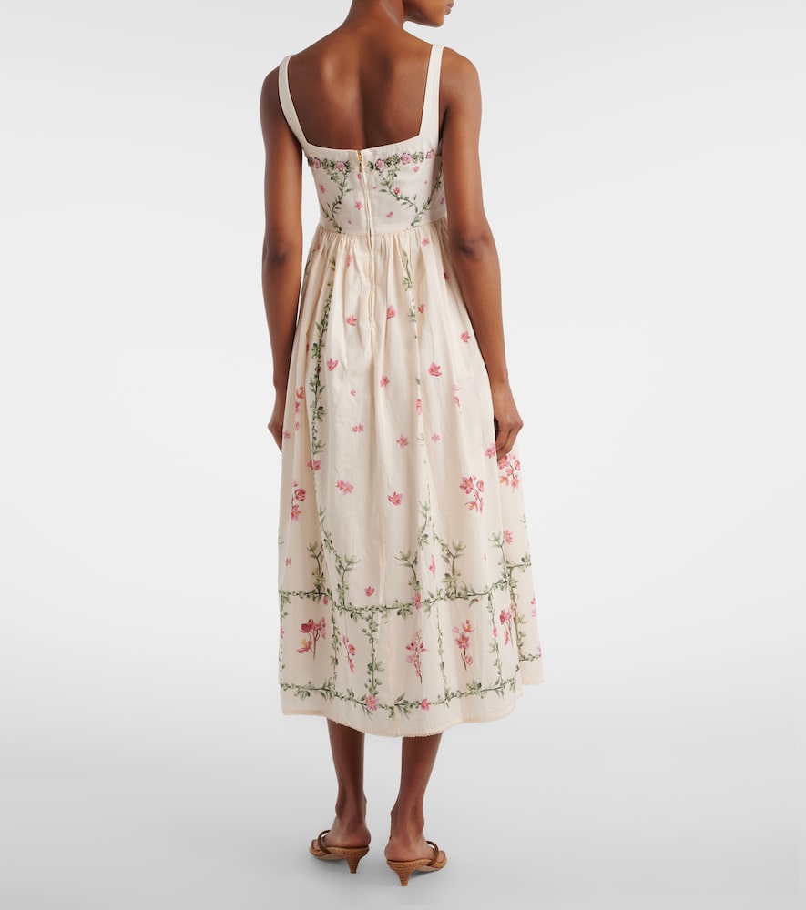 Barbara floral cotton midi dress