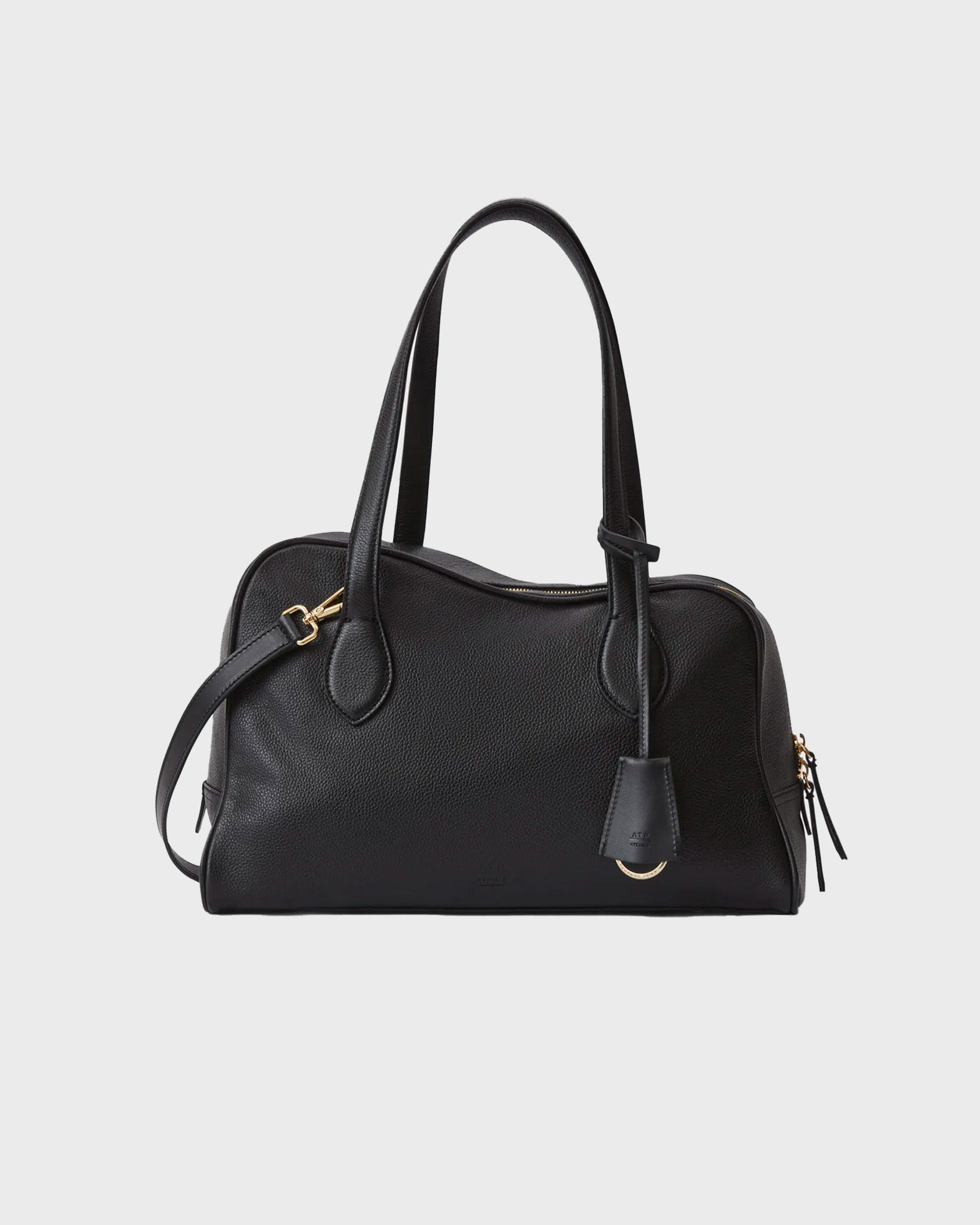 ATP Atelier Bag Noale Grained Leather Top Handle Black ONESIZE