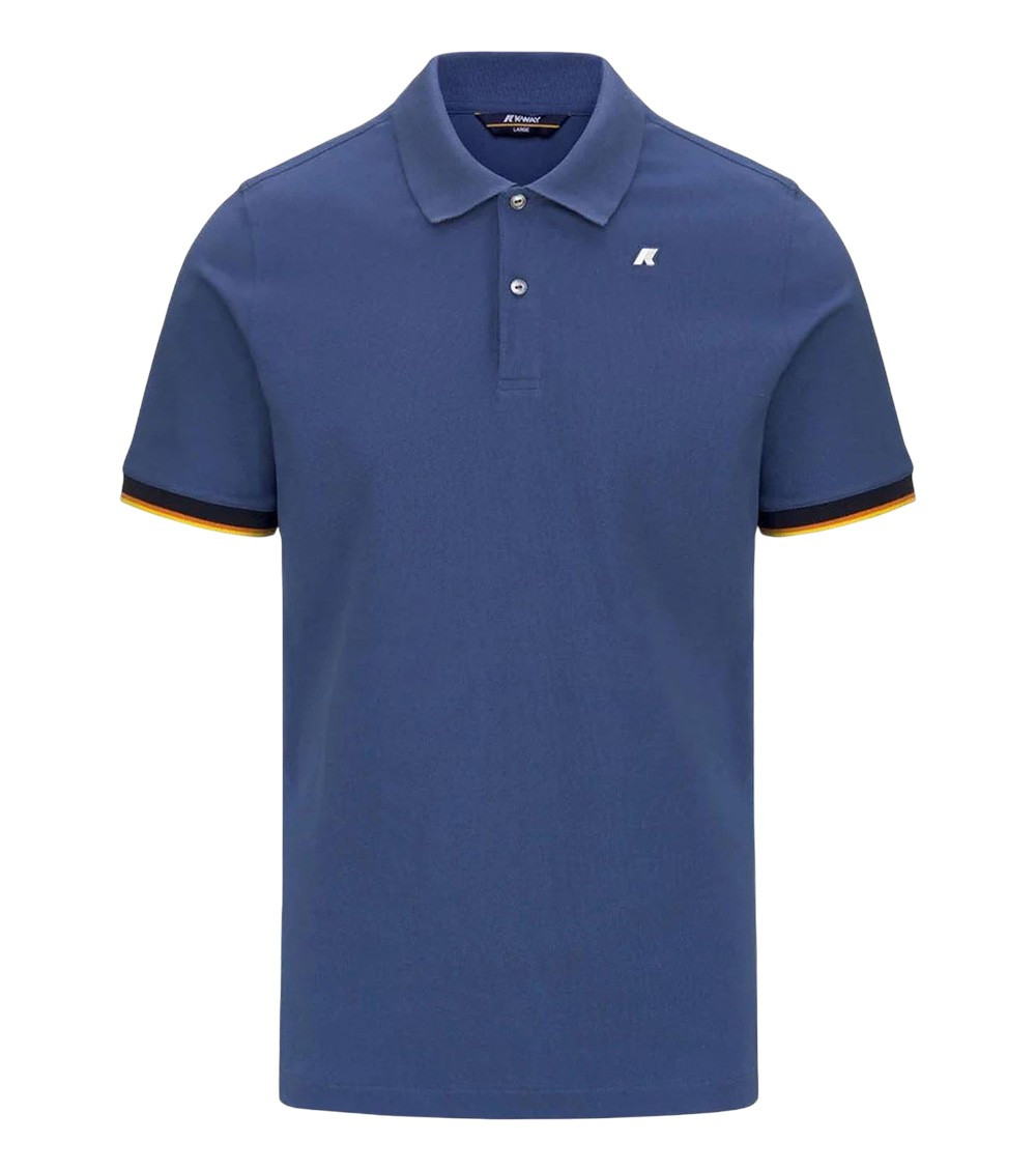 Blue Shirt Collar Polo