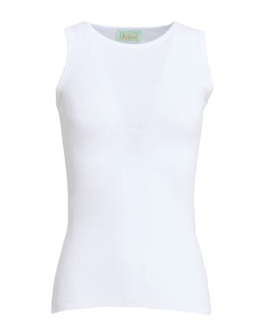 Woman Tank top White Size L Cotton