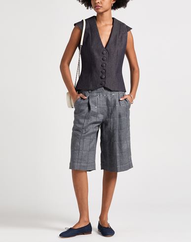 Woman Tailored Vest Blue Size S Wool