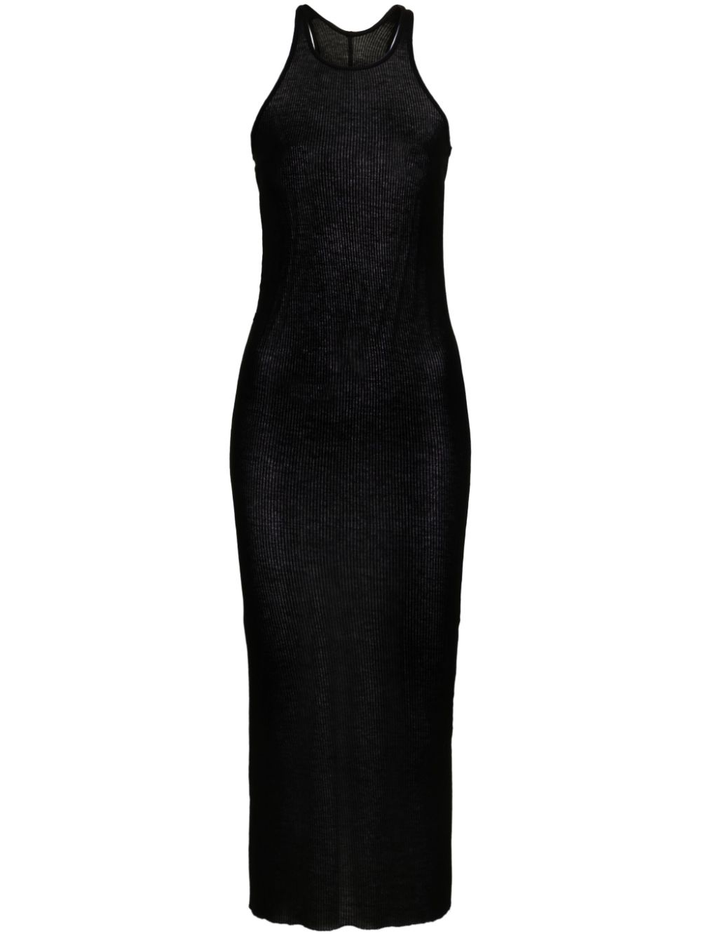 Ribbed tank midi dress - Black
