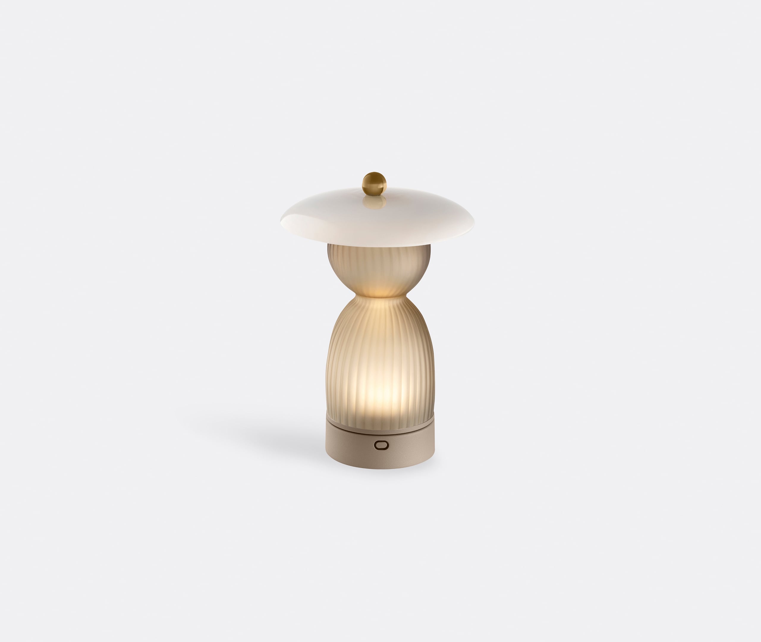 'jingasa' Table Lamp, Fumé Brown And Milky White