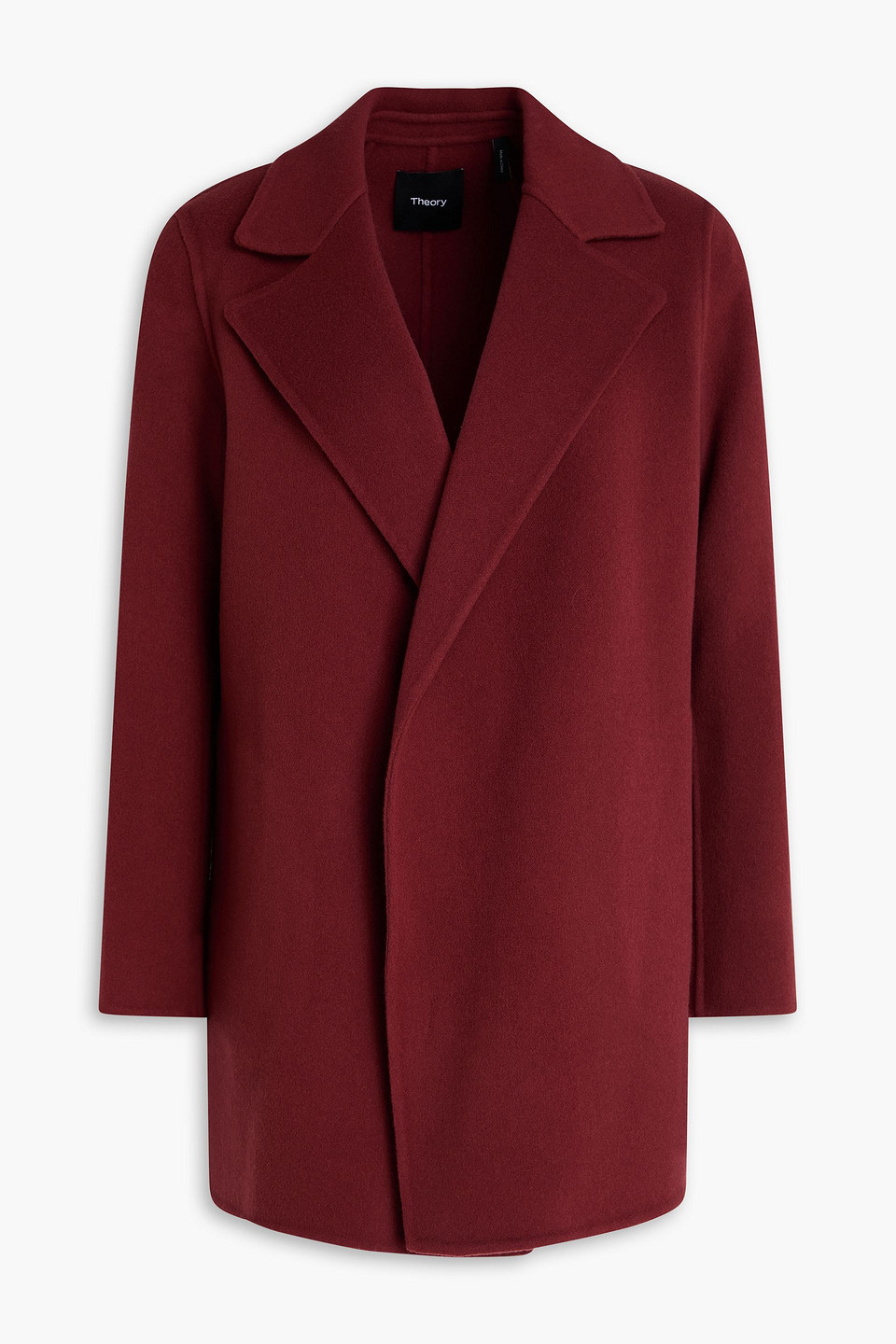Wool and cashmere-blend felt coat - Burgundy - M