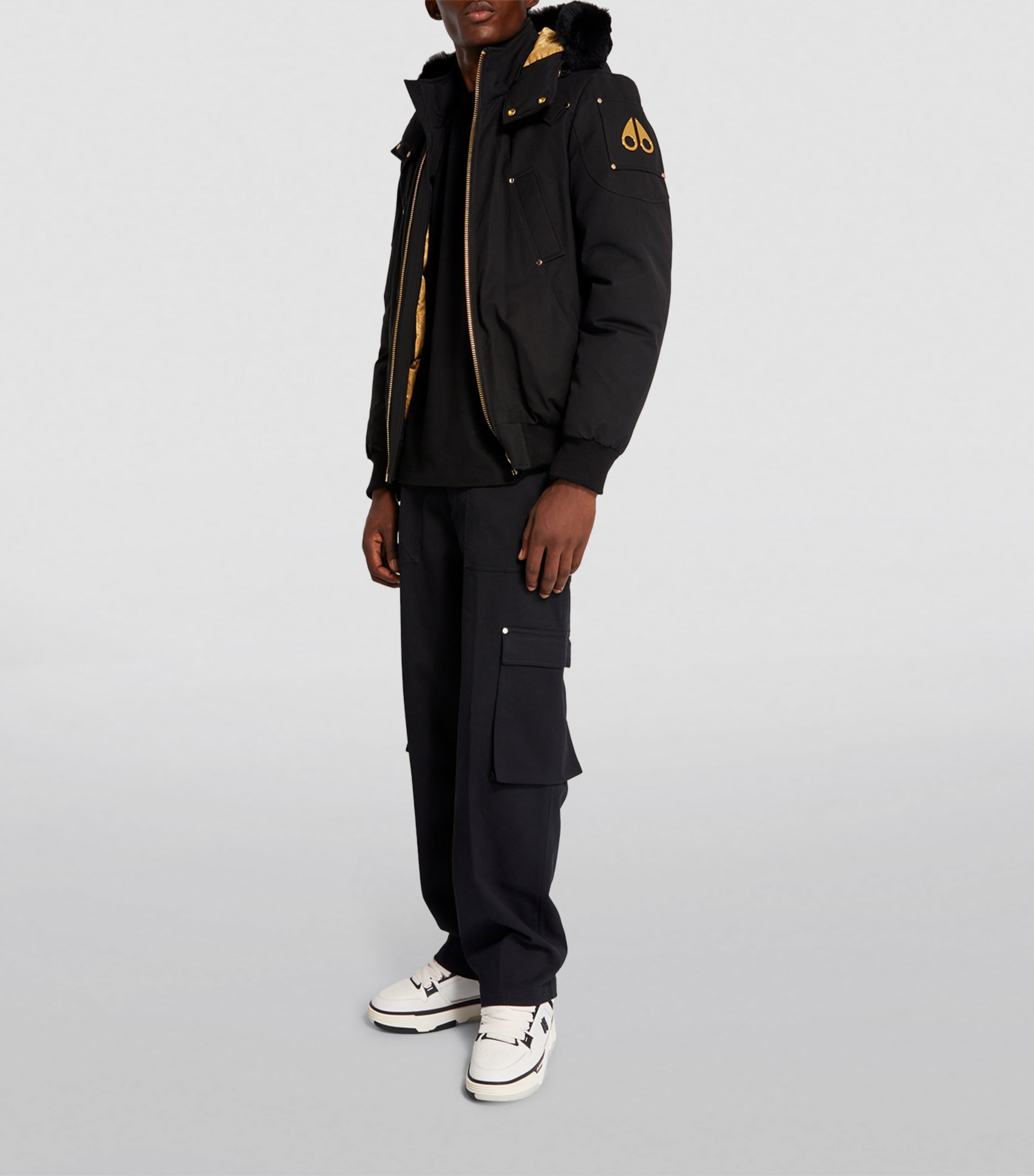 Fur-Trim Bomber Jacket