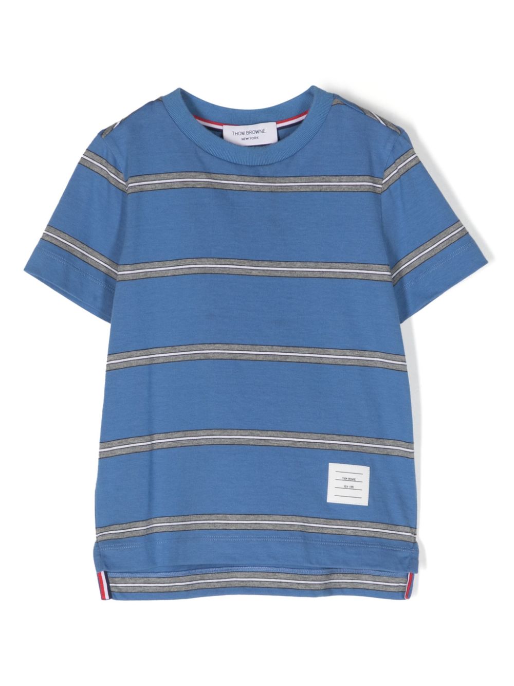 Striped cotton T-shirt - Blue
