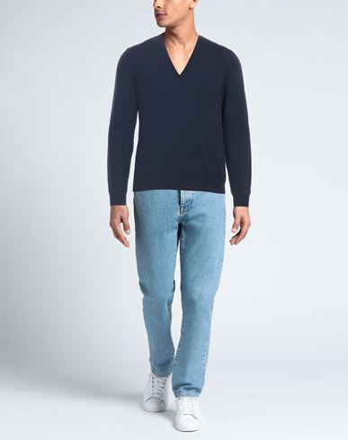 Man Sweater Navy Size S Cotton