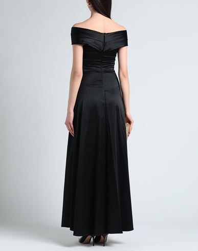 Gold Capsule Woman Maxi dress Black Size M Polyester, Cotton, Elastane
