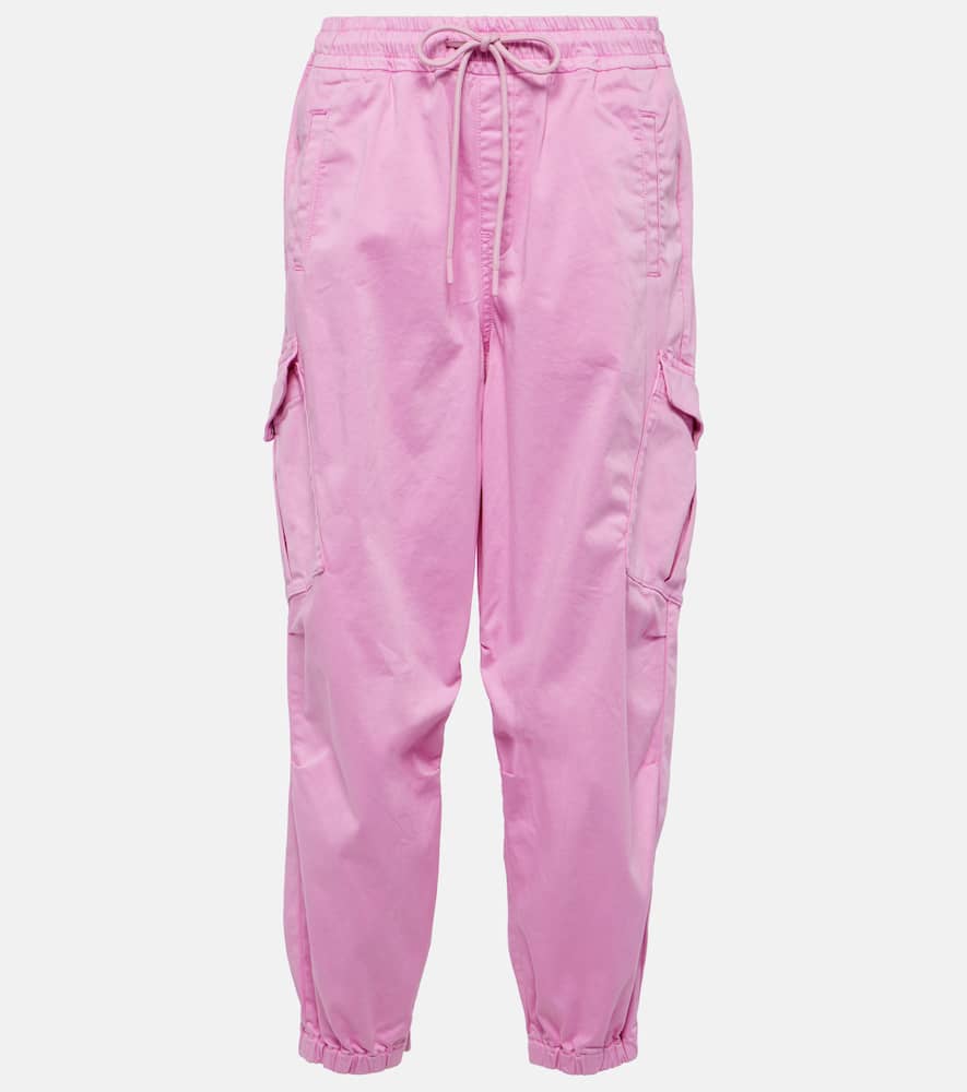 High-rise cotton cargo pants