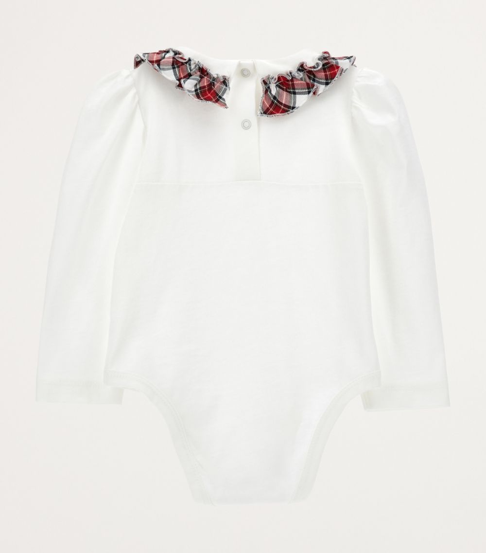 Cotton Tartan-Detail Bodysuit (3-36 Months)