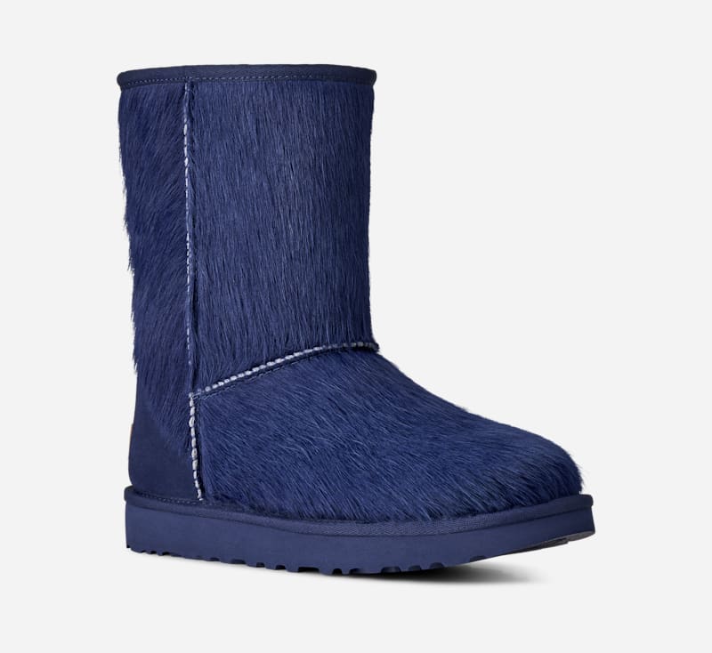 ® Women's Classic Short Calf Hair Classic Boots in High-Voltage Blue
