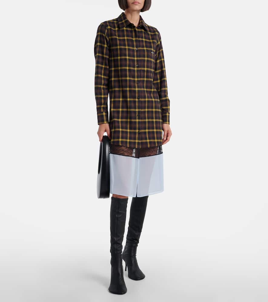 Checked shirt dress