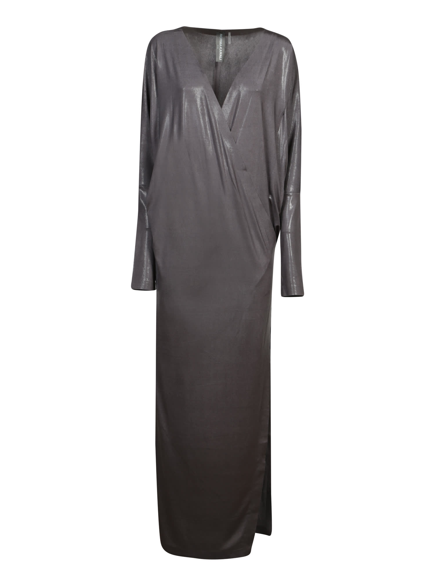 Wrap dolman-sleeve gown - Grey