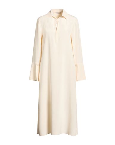 Woman Midi dress Ivory Size 4 Silk, Elastane