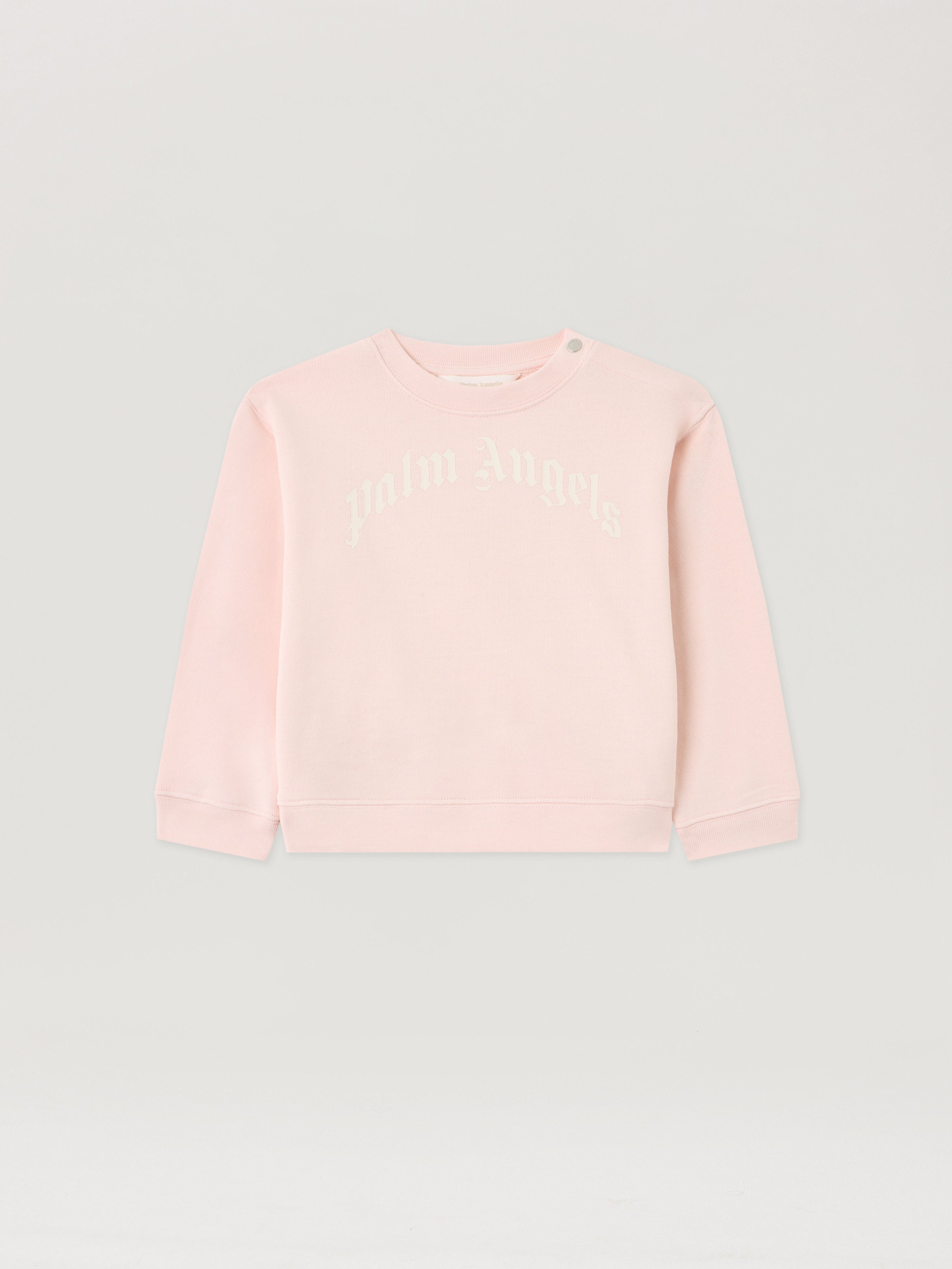 Curved Logo Crewneck Kids  Rosa/pink