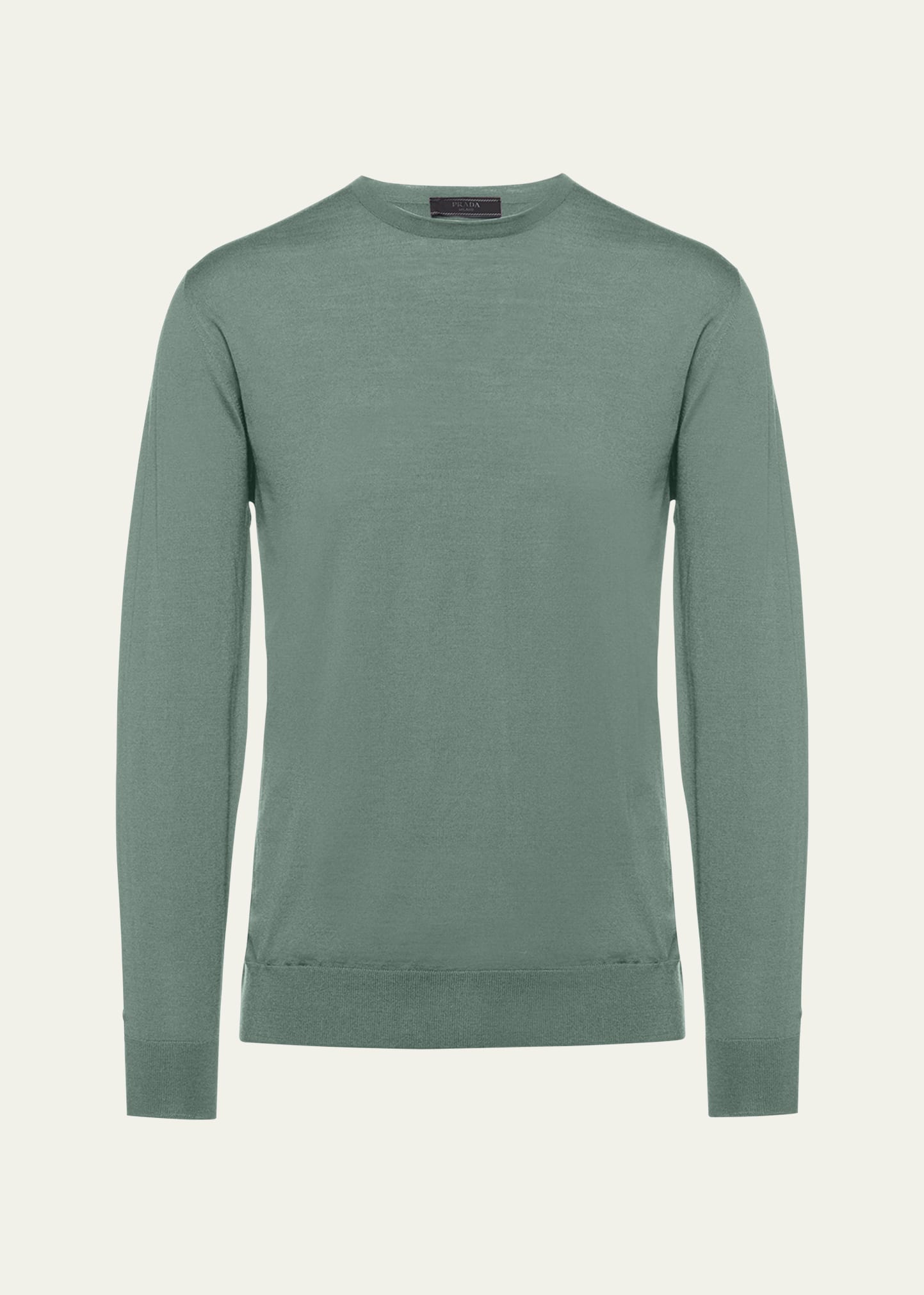 Men's Sage Superfine Wool Crewneck