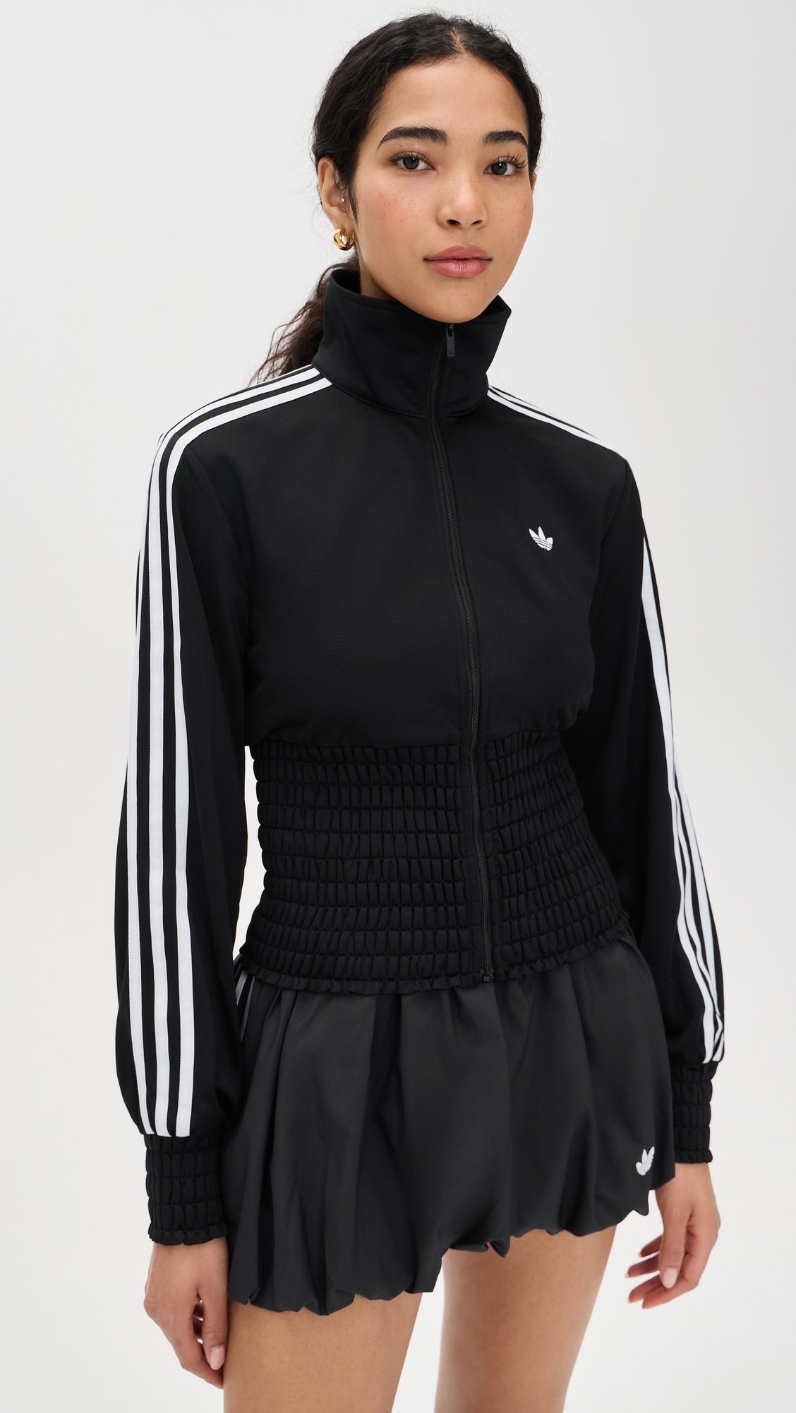 Smocked Firebird Track Top Black