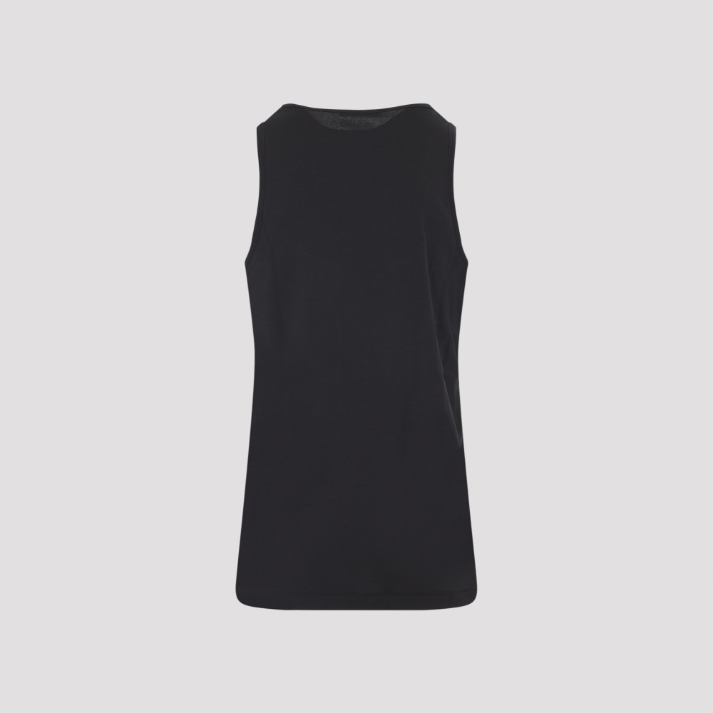 Blue Sleeveless Cotton Tank Top