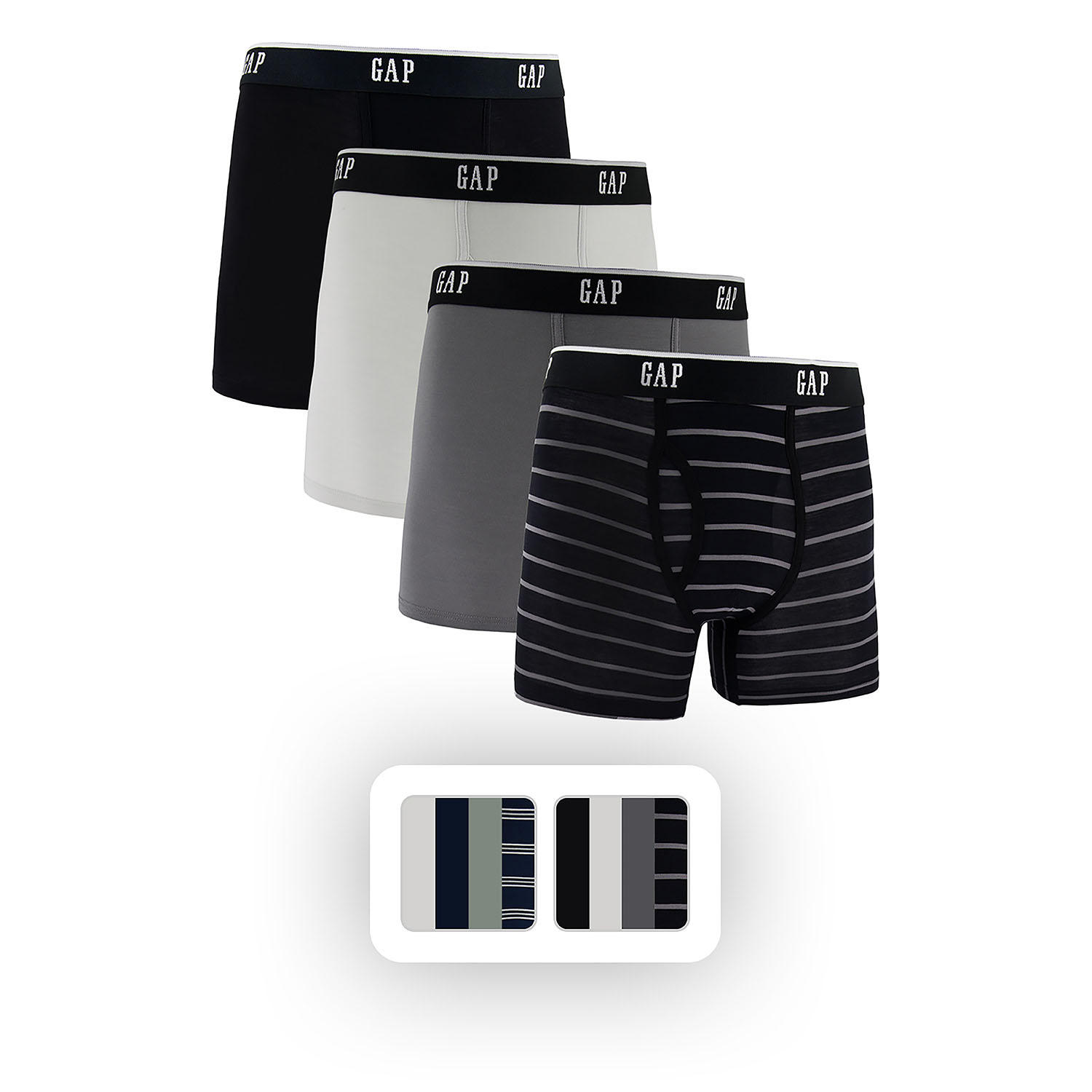 Body Men's 4-Pack Boxer Brief - BLACK S:-