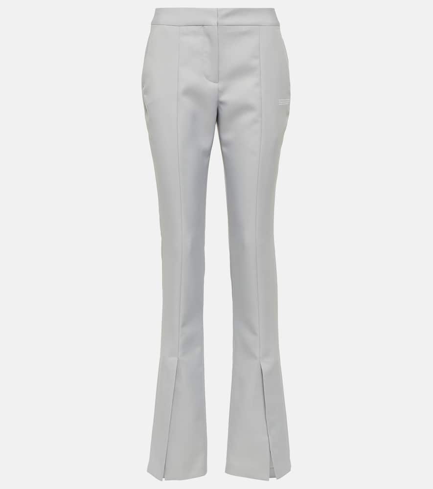 Mid-rise technical flared pants