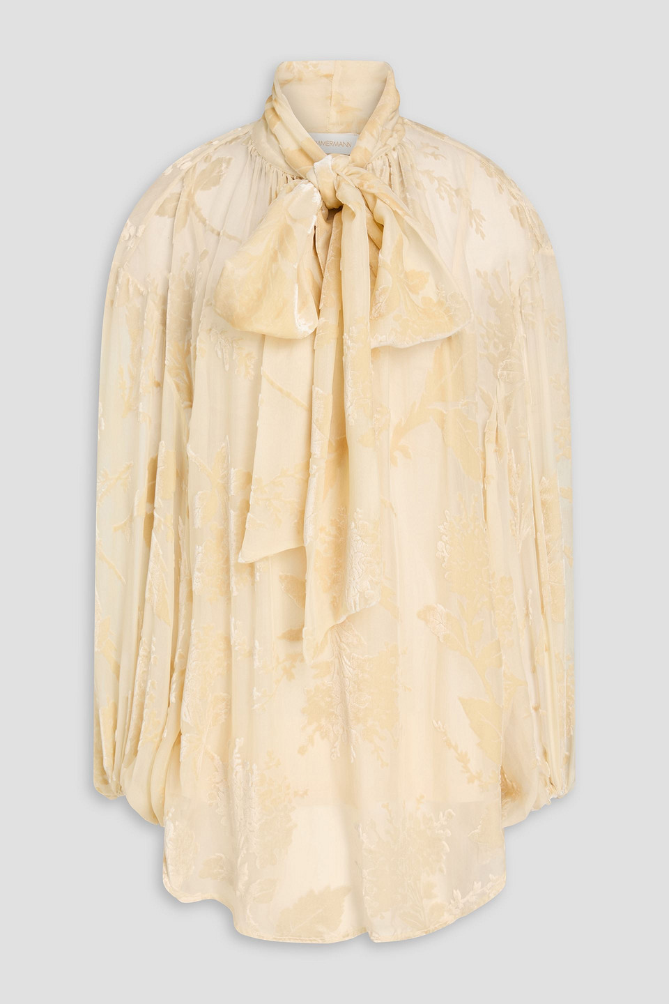 Devoré-velvet blouse