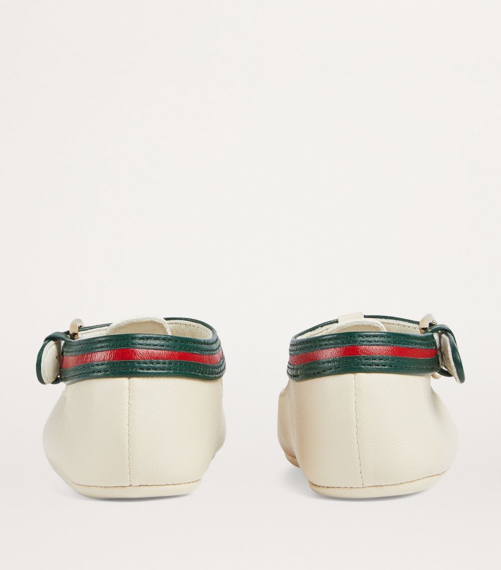 Kids Leather Web Stripe Boots