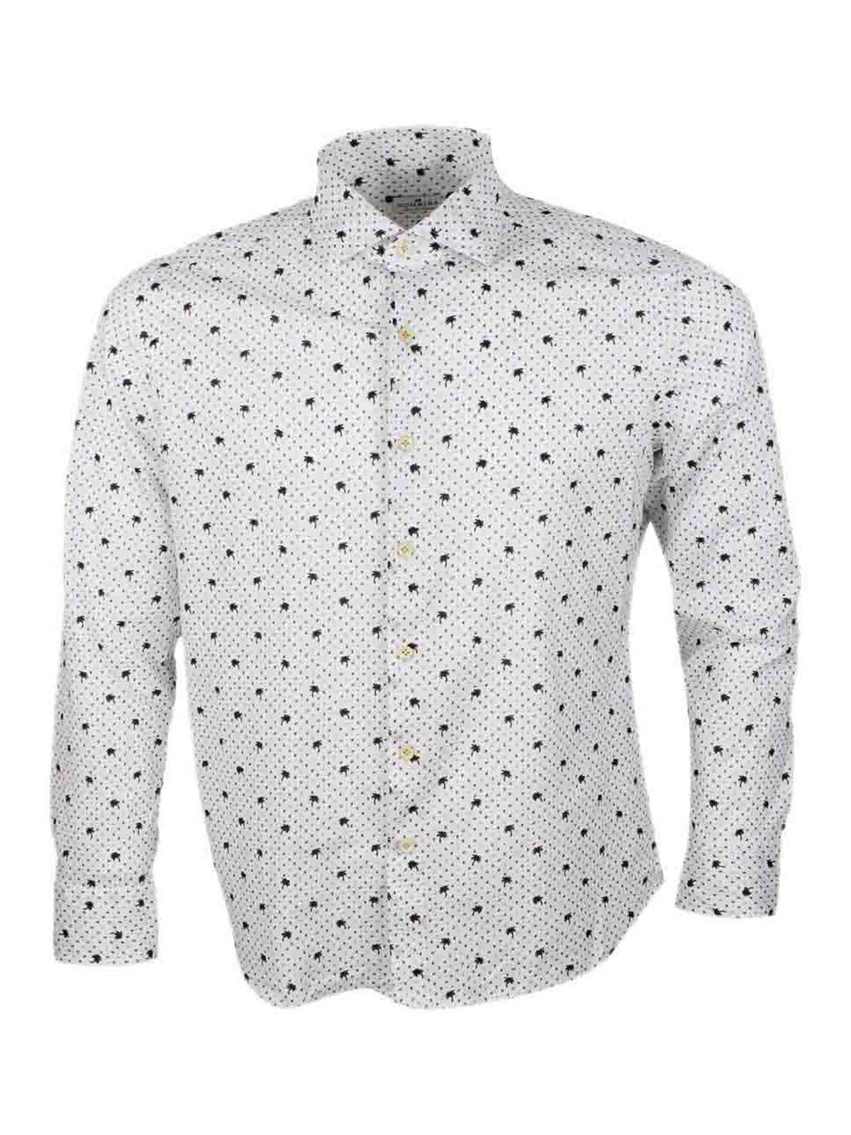 Shirts Bianco - Blu 100co - Men