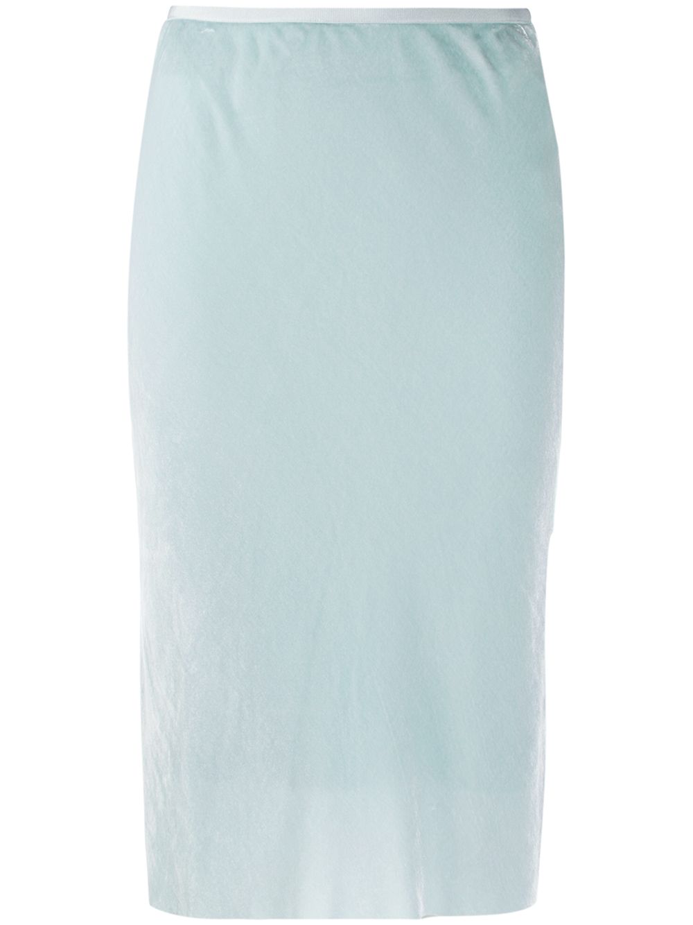 Textured high-waisted pencil skirt - Blue