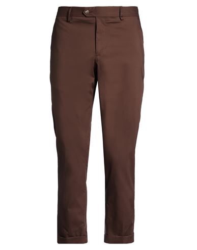 Man Pants Chocolate brown Size 36 Cotton, Polyamide, Elastane