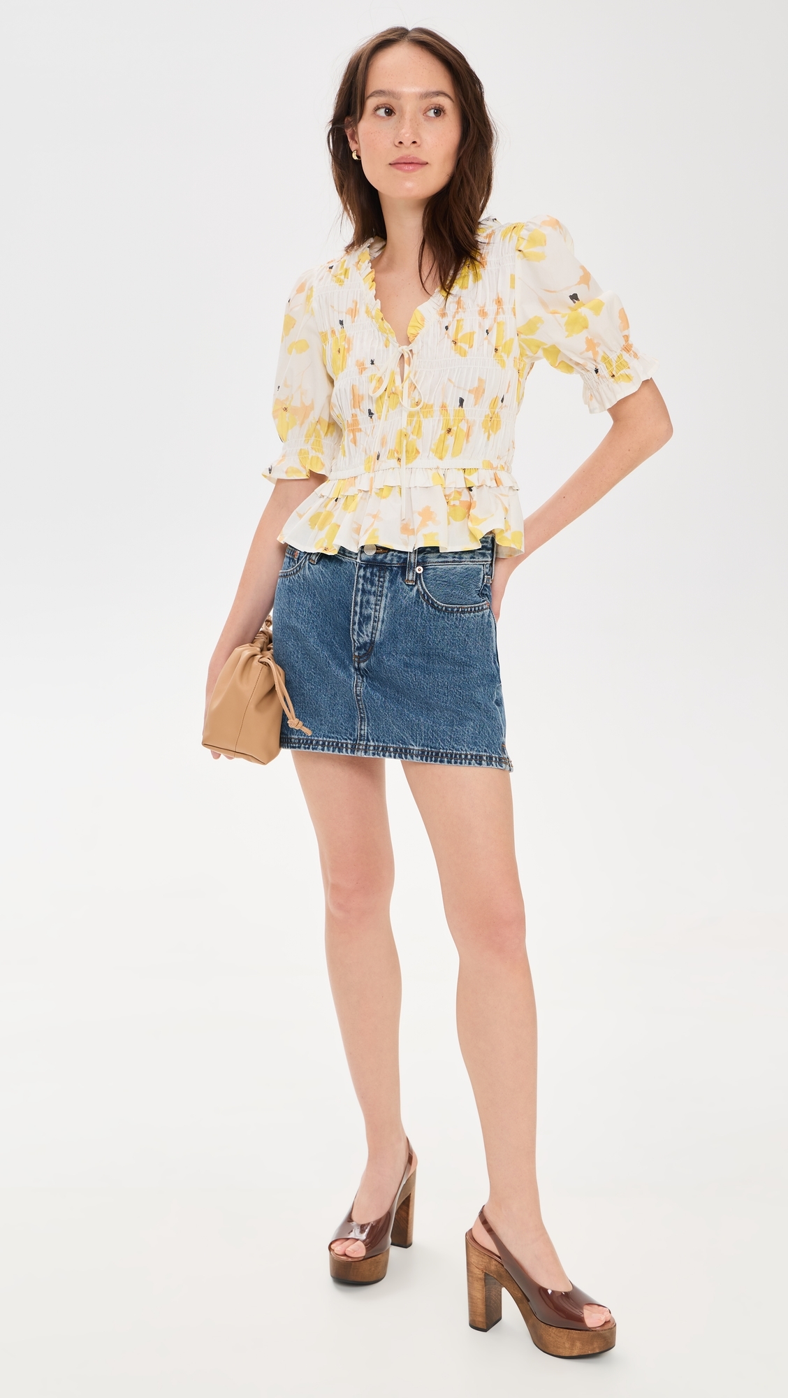 Fontaine Blouse Tossed Daffodils