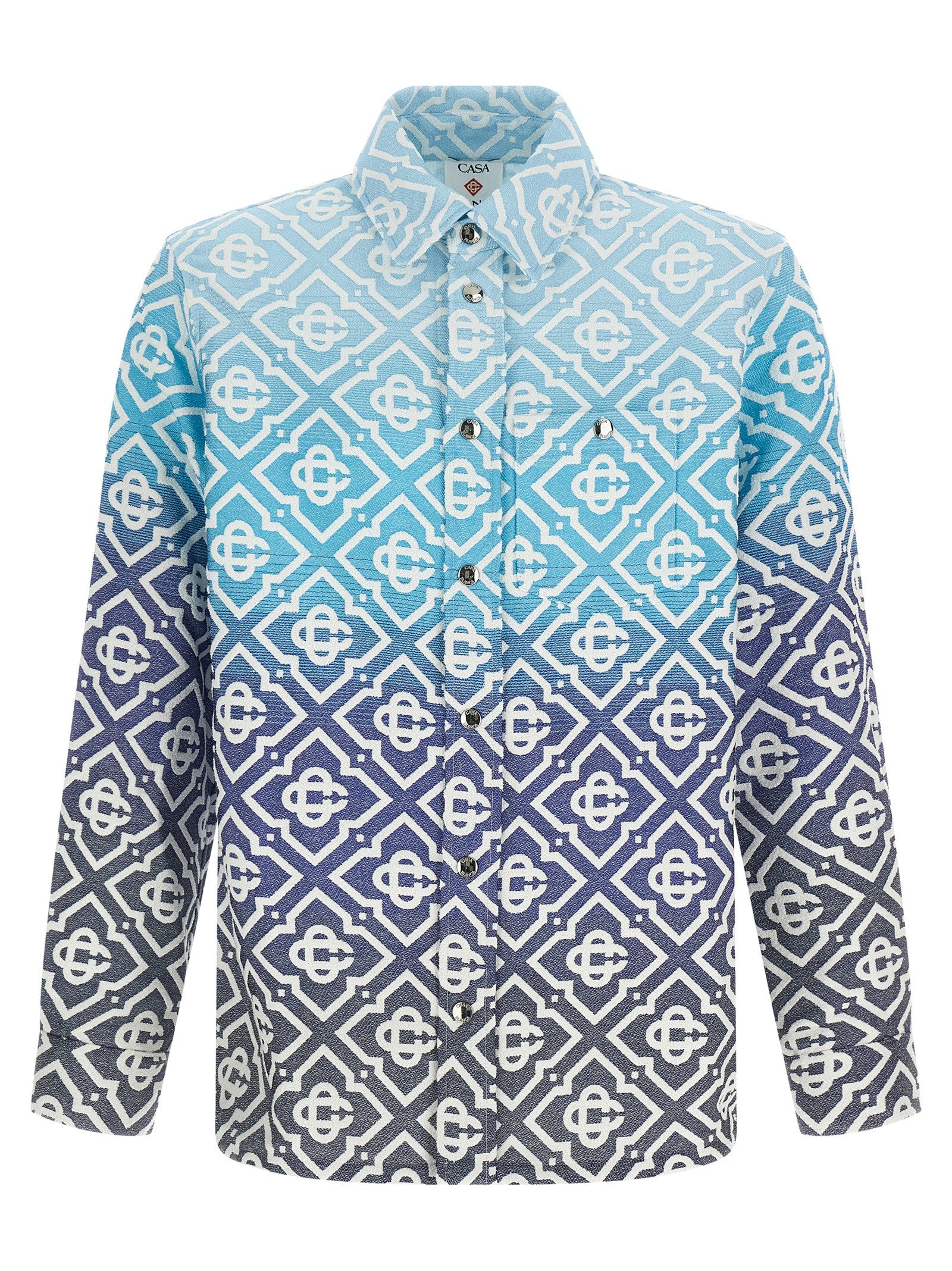 Gradient Jacquard Jacket — Blue