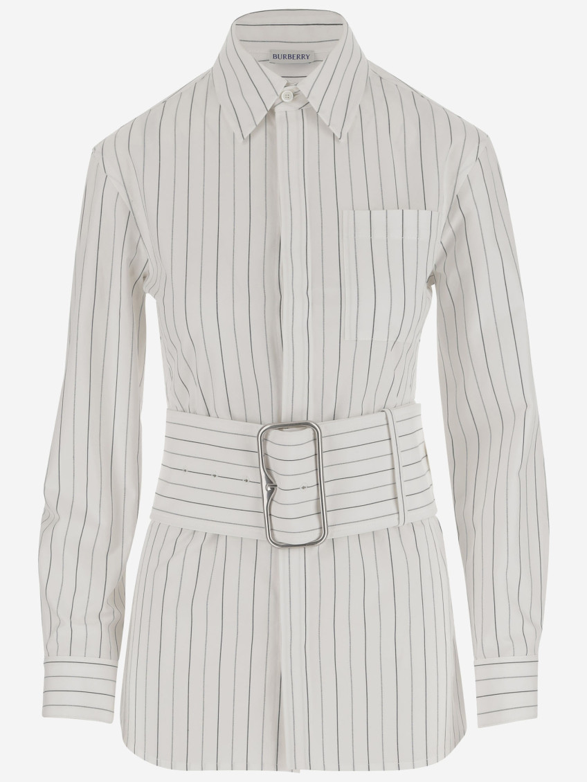 Cotton Shirt With Striped Pattern