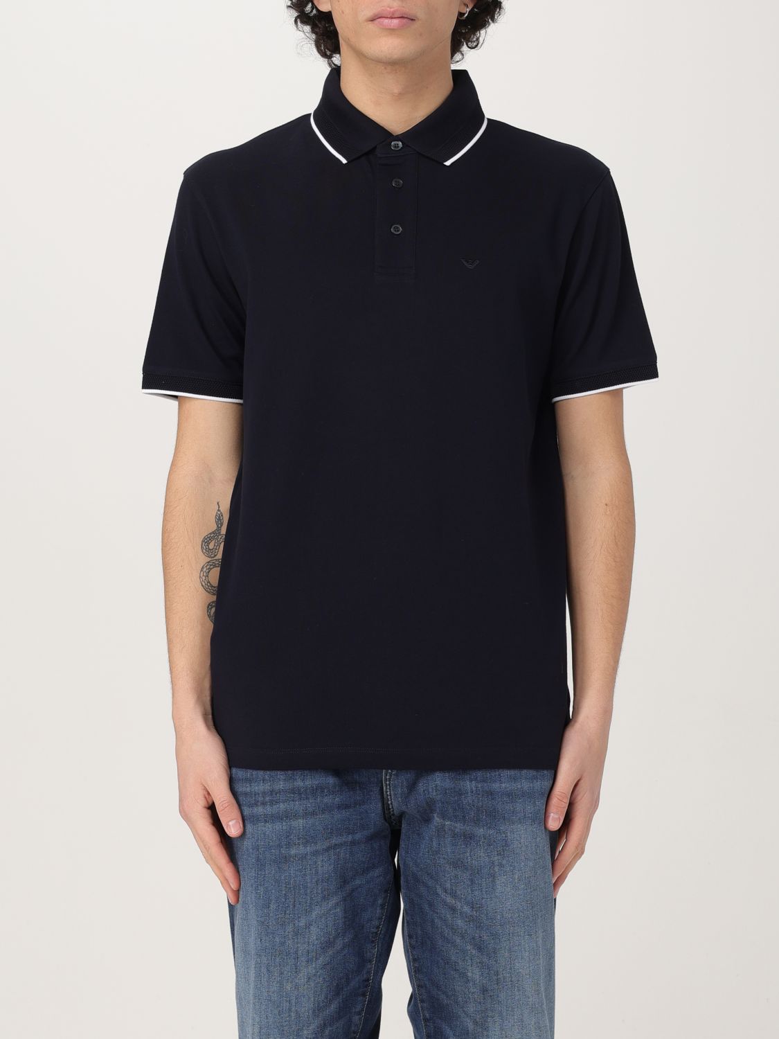 Polo Shirt Men color Blue