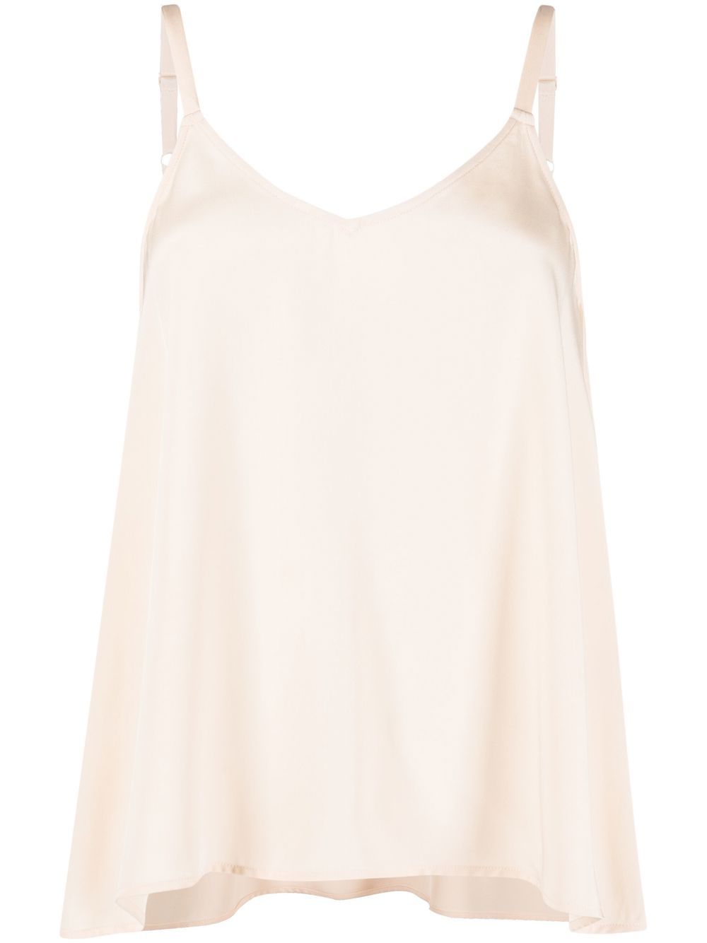 Loose-fit strappy silk top - Pink