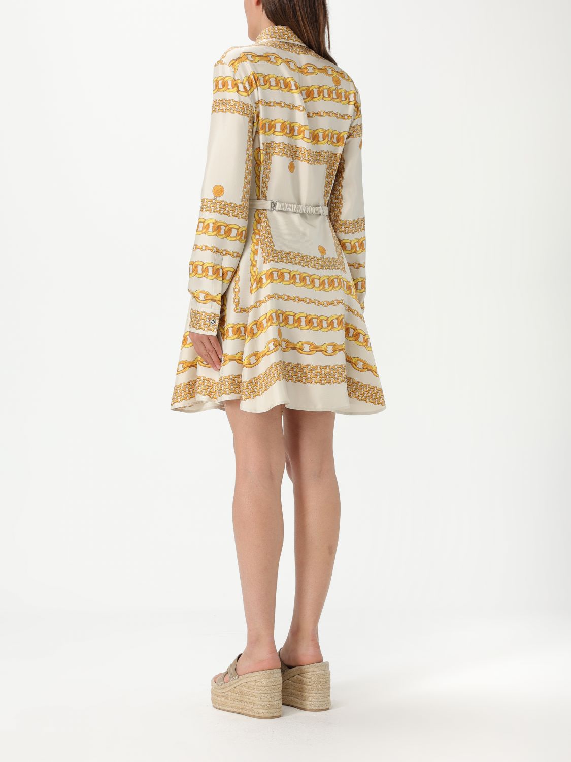 Printed silk mini dress - Pink