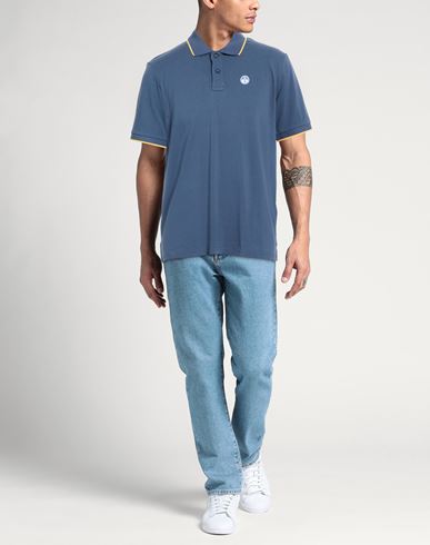Man Polo shirt Slate blue Size XS Cotton