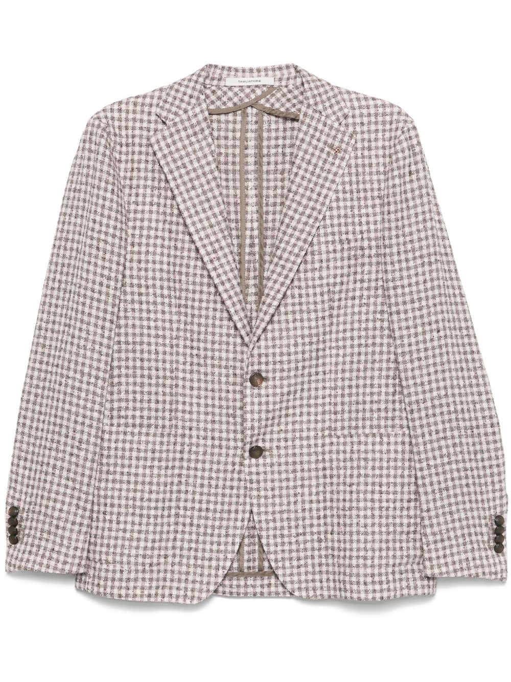 Check-pattern blazer - Pink