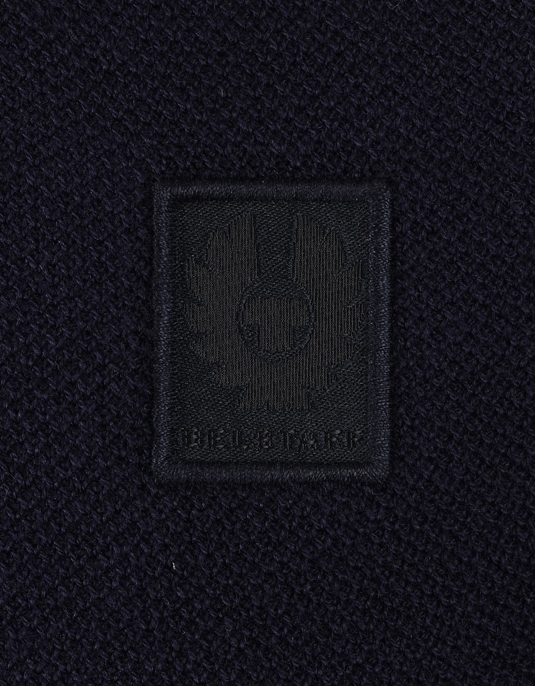 Men's Belstaff Drift Knitted Long Sleeve Polo Dark Ink - Black - Size: 44