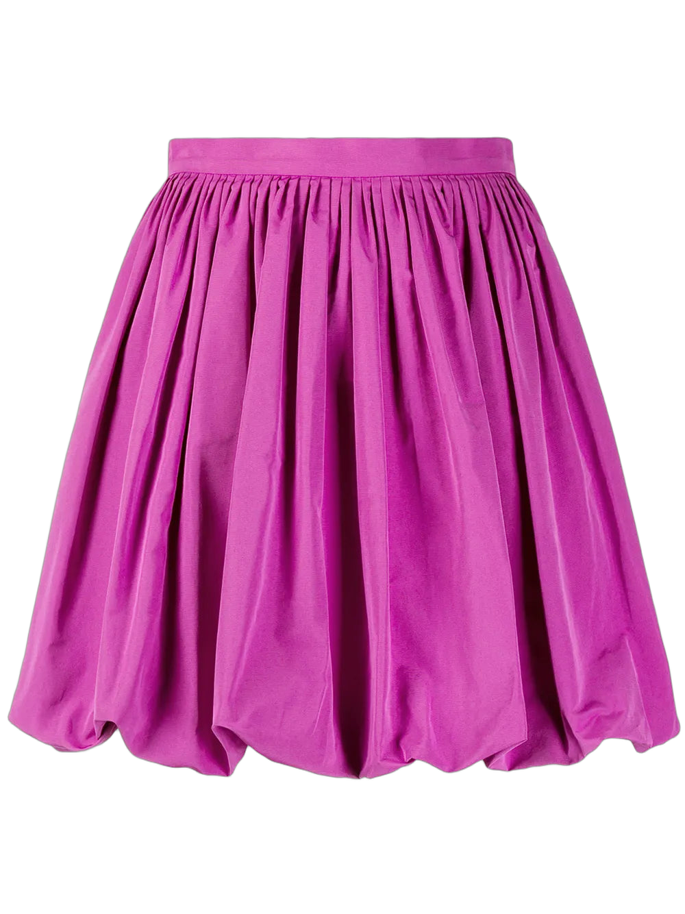 Pleated Bubble Hem Skirt — Purple