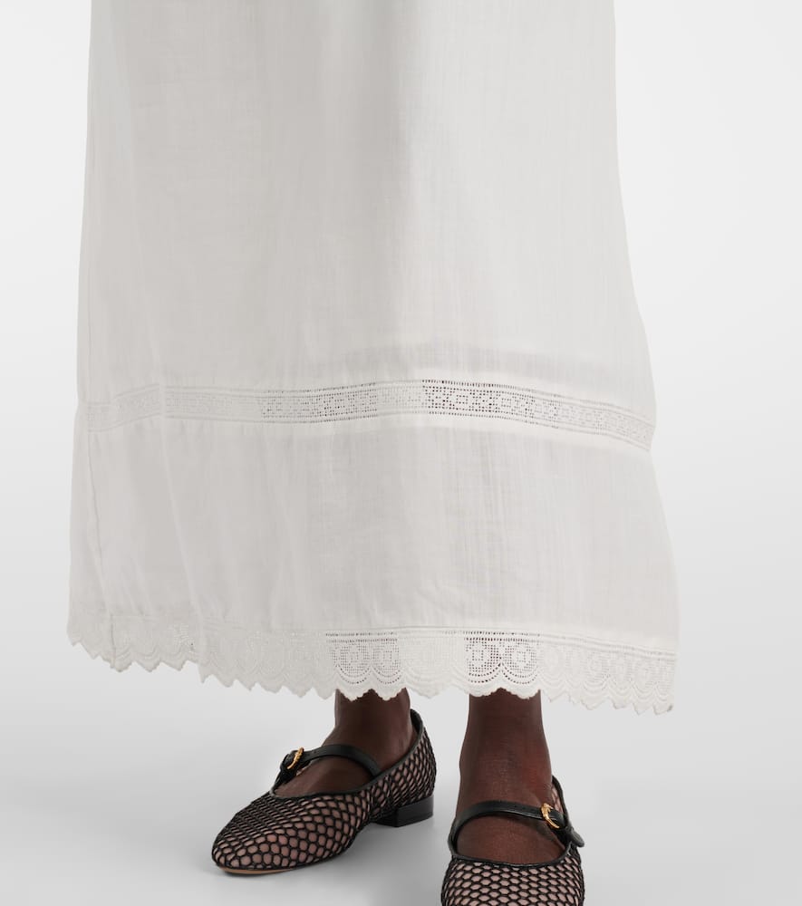 Grace lace-trimmed maxi dress