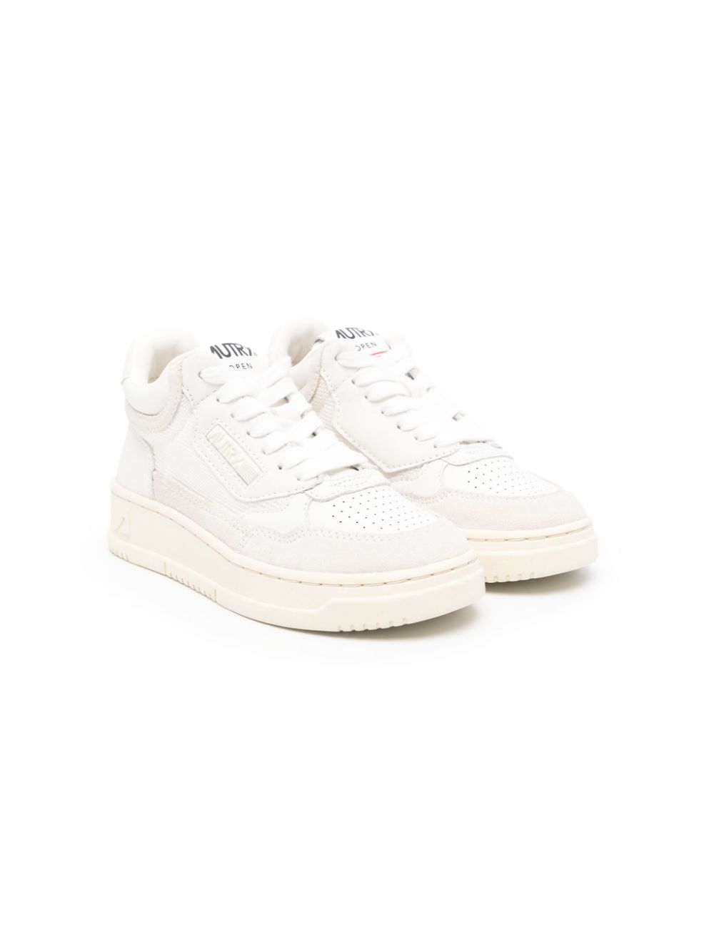 Mid-top suede sneakers - White