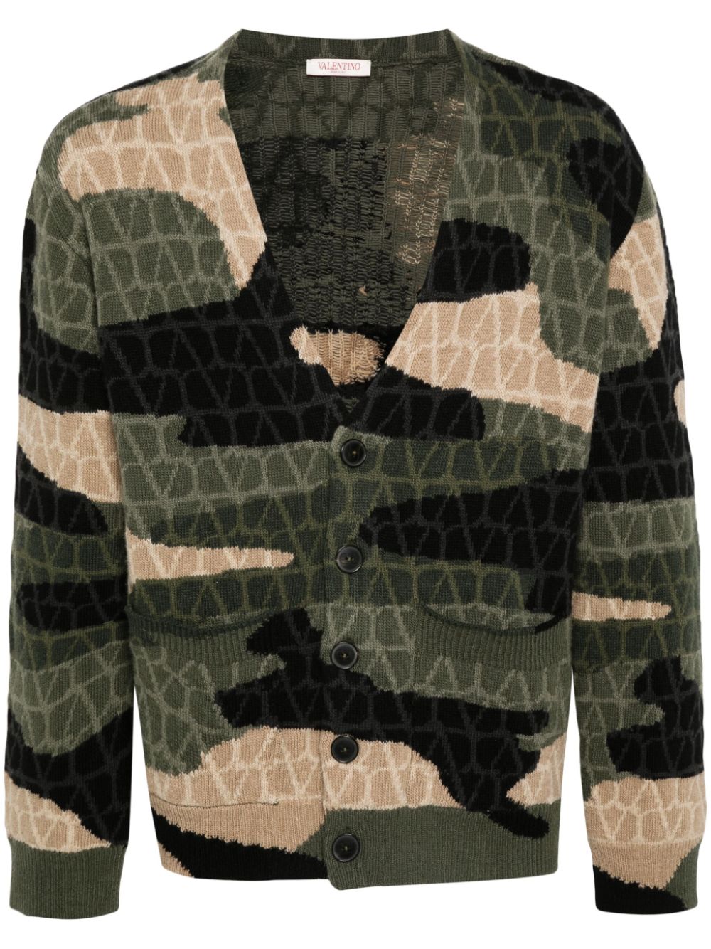 Toile Iconographe-print cardigan - Green