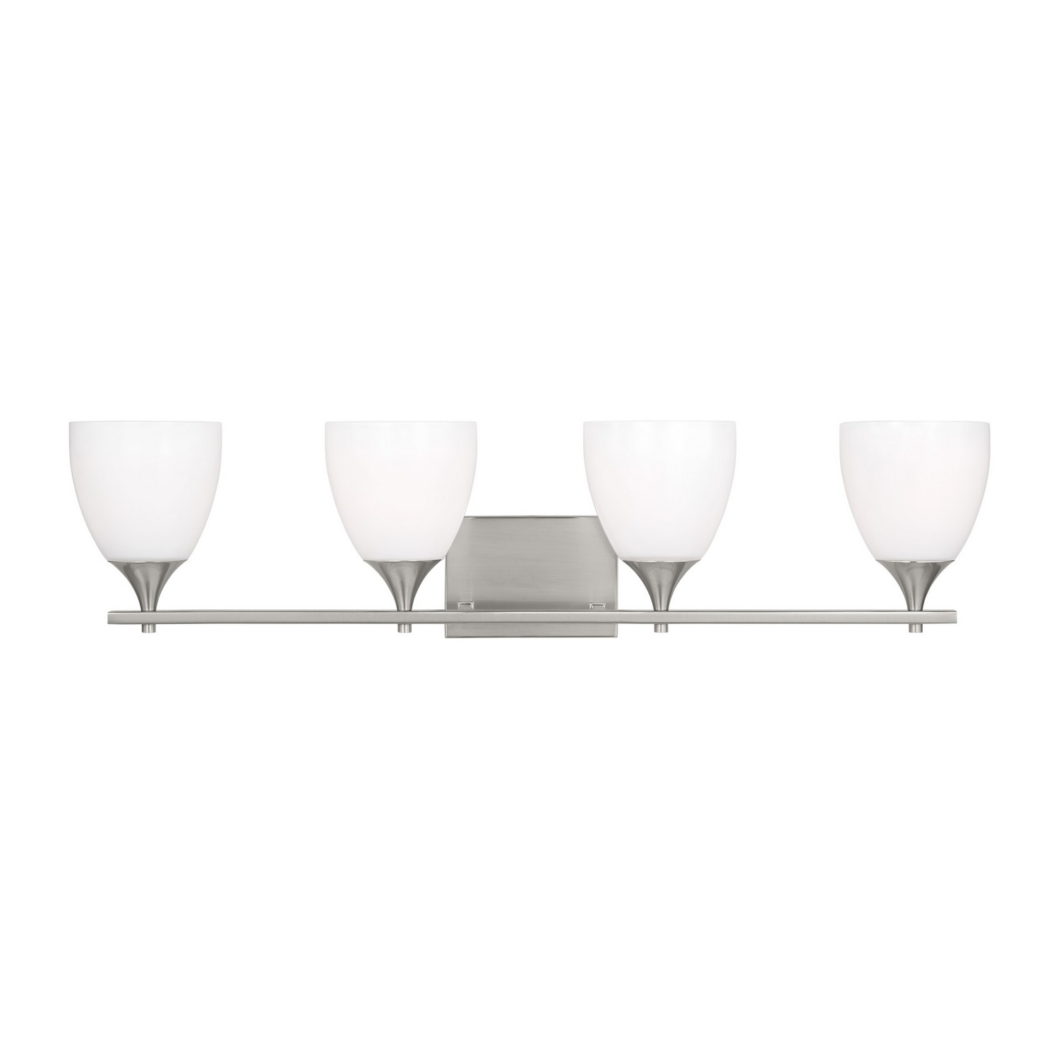 Brushed Steel Four Light Bath from the Toffino Collection