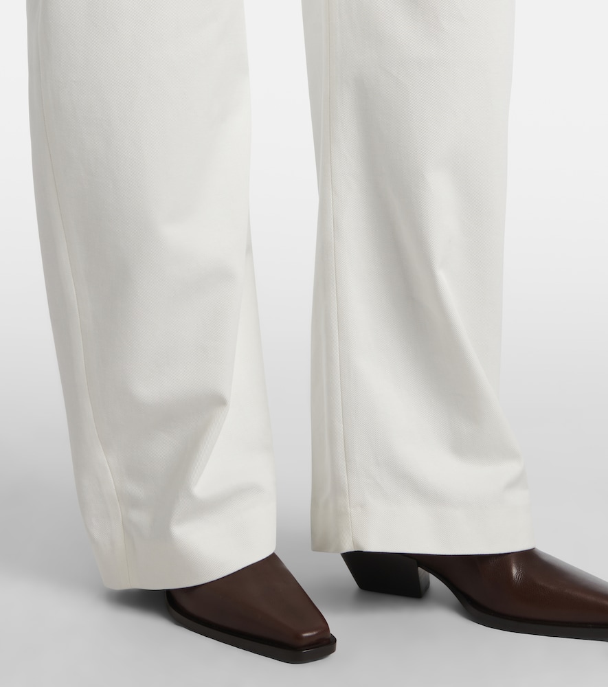 Cotton barrel-leg pants