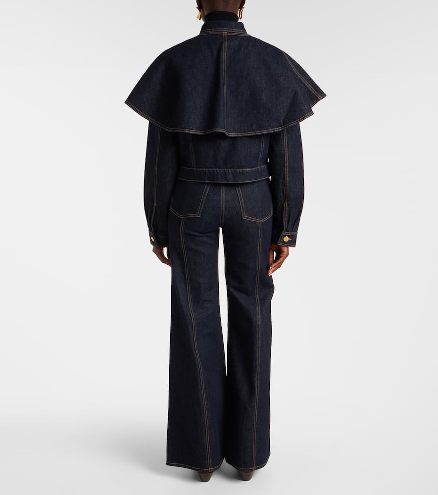 Agata caped denim jacket