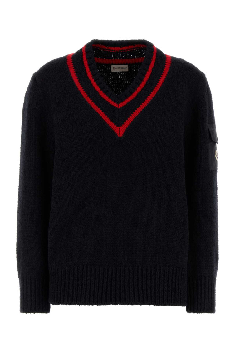 Dark Blue Wool Blend Sweater